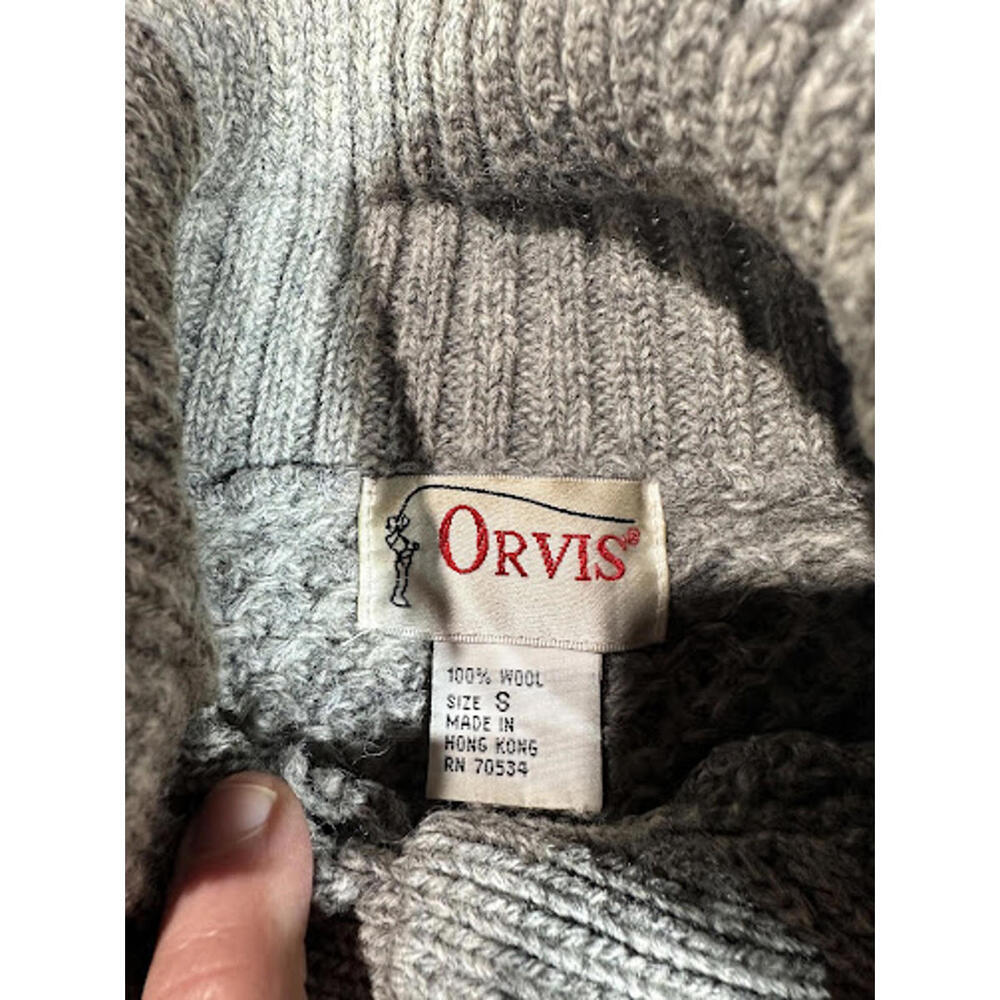 Vintage Orvis Wool Button Cardigan Sweater – Heavy Knit - Picture 4 of 7